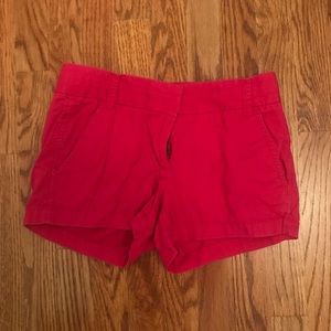 J. Crew chino shorts pink 3 inches summer prep 00